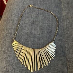 Elegant Gold Fringe Necklace